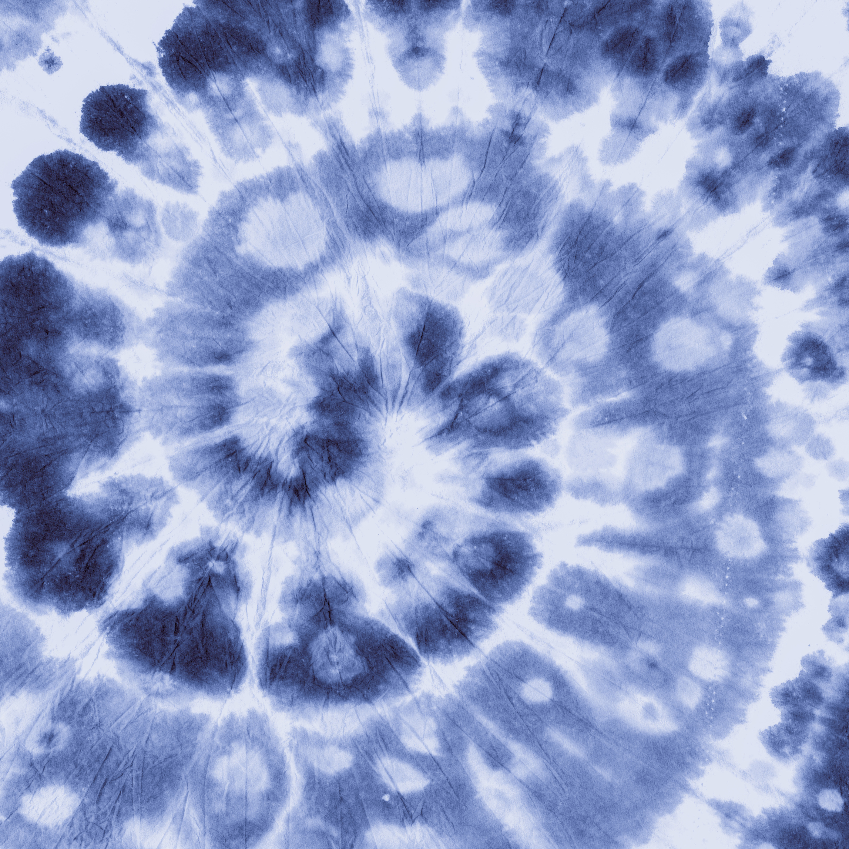 Indigo tie dye round.